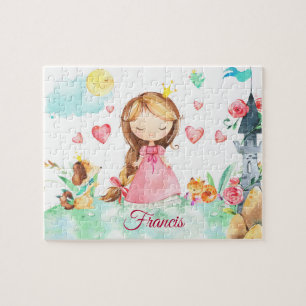Puzzle Filles Princesse personnalisée Nom personnalisé