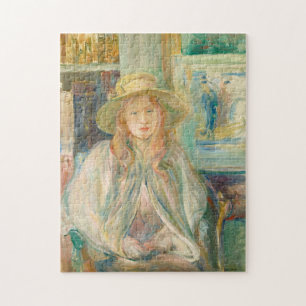 Puzzle Fillette au Chapeau de Paille   Berthe Morisot
