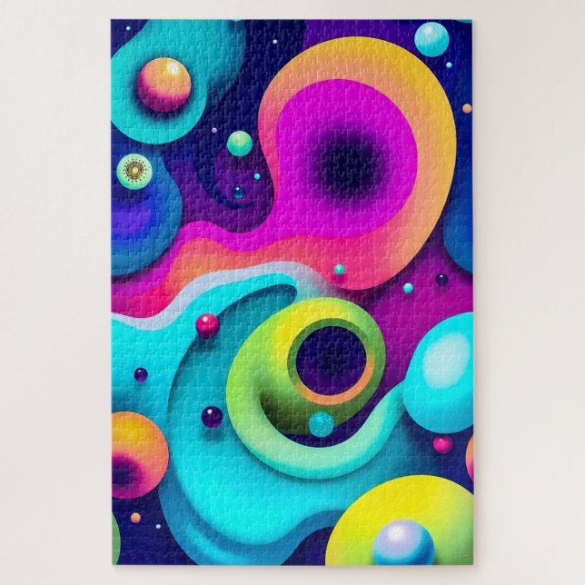 Puzzle Fils Abstraits colorés - Art Moderne (Vertical)