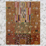 Puzzle Fin du mur, Stoclet Frieze par Gustav Klimt<br><div class="desc">End of Wall, Stoclet Frieze (1905-1911) de Gustav Klimt est une peinture vintage de style Art Nouveau présentant un motif géométrique en mosaïque dans les tons or. Le Stoclet Frieze est une série de panneaux de symbolisme et de la dernière grande oeuvre murale de Gustav Klimt. Elles ont été peintes...</div>