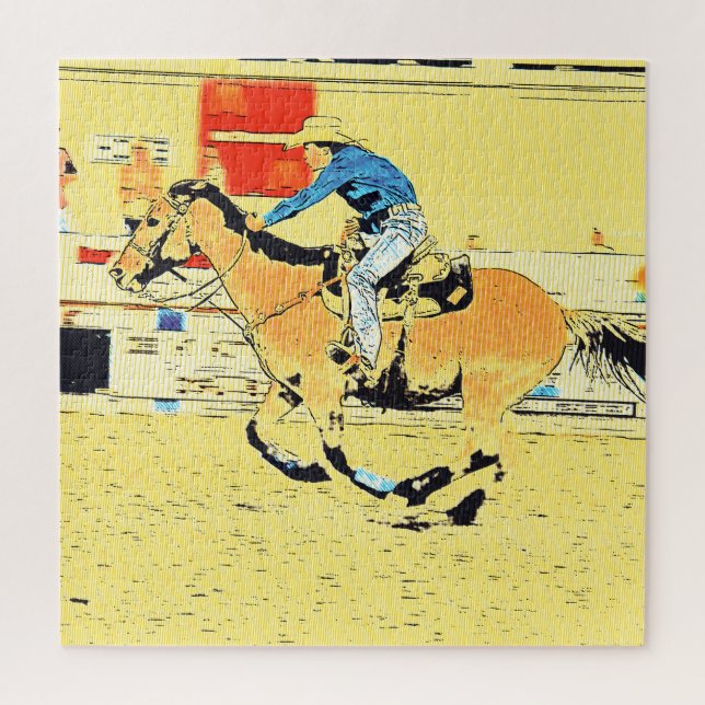 Puzzle Finish Line Run - Rodeo Cowgirl (Vertical)