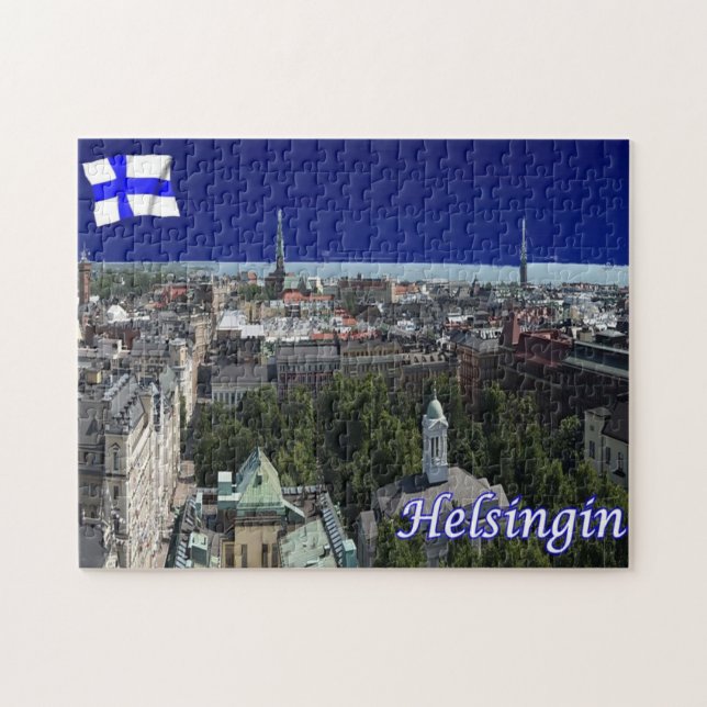 Puzzle Finlande - Helsinki - Helsingfors - (Horizontal)