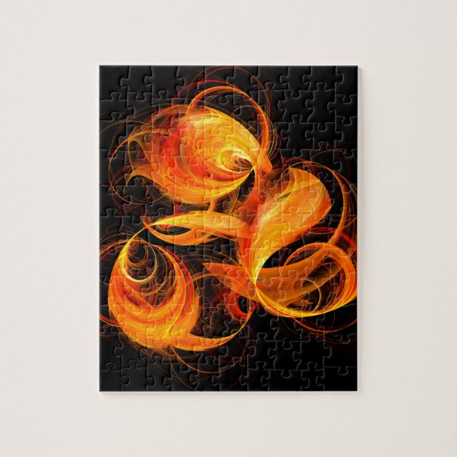 Puzzle Fireball Abstract Art (Vertical)