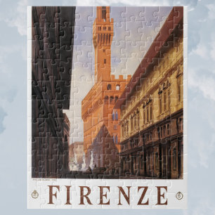 Puzzle Firenze, Florence, Palazzo Vecchio, Italie vintage
