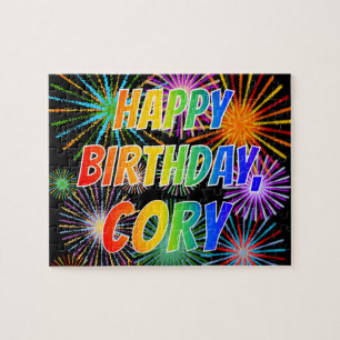 Puzzle First Name "CORY", Fun "HAPPY BIRTHDAY"