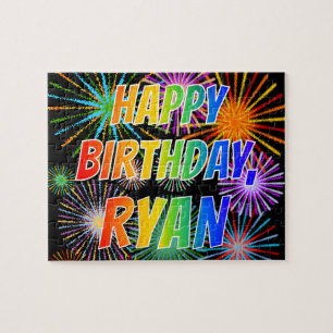 Puzzle First Name "RYAN", Fun "HAPPY BIRTHDAY"