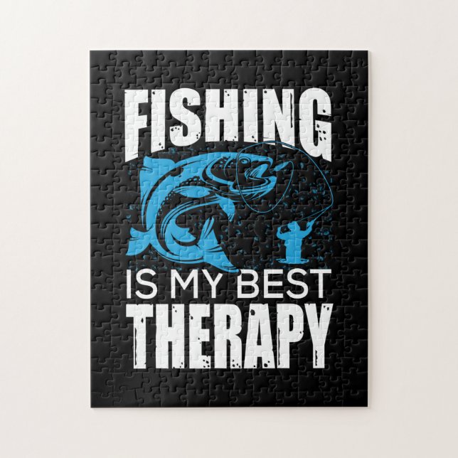 Puzzle Fisher Fishing Est Ma Meilleure Thérapie (Vertical)