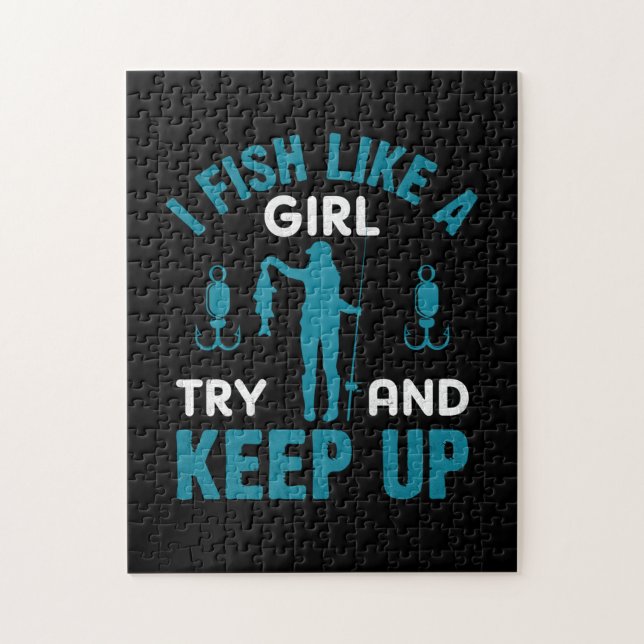 Puzzle Fisher Je Pêche Comme Une Fille (Vertical)