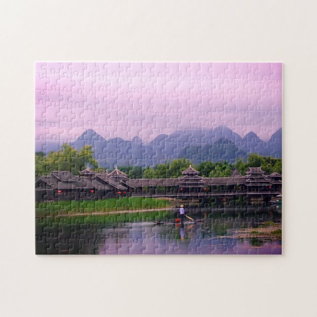 Puzzle Fisherman & Sunset - Paysages célèbres /Chine (Horizontal)
