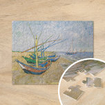 Puzzle Fishing Boats | Vincent Van Gogh<br><div class="desc">Fishing Boats on the Beach at Saintes-Maries (1888) by Dutch post-impressionist artist Vincent Van Gogh. Original artwork is an oil on canvas seascape painting depicting several fishing boats on the ocean shore.

Use the design tools to add custom text or personalize the image.</div>