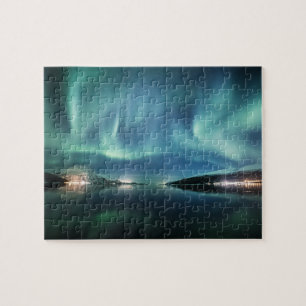 Puzzle Fjord Northern Lights