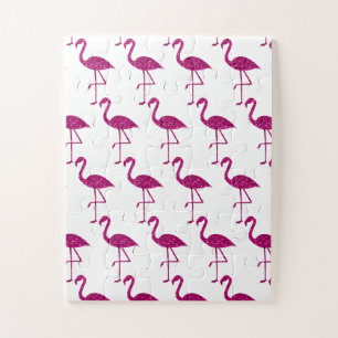 Puzzle Flamant brillant flamingo parties scintillant rose