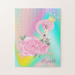 Puzzle Flamant Rose Abstrait Coloré Ombré