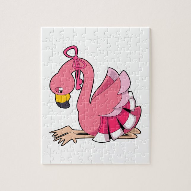 Puzzle Flamant rose avec ruban (Vertical)
