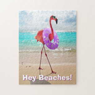 Puzzle Flamant rose avec tube intérieur