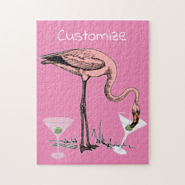 Puzzle Flamant rose Boire Martini Thunder_Cove (Vertical)