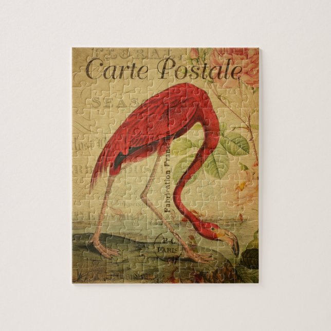 Puzzle Flamant rose Cartes Postale (Vertical)