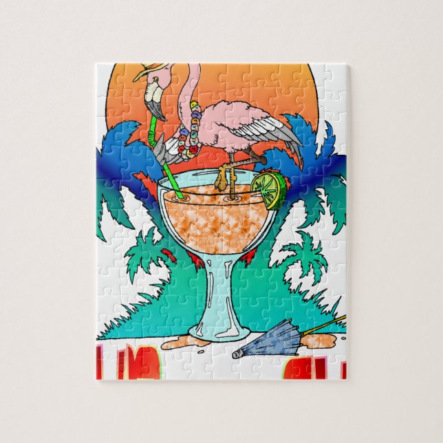 Puzzle Flamant rose dans le soleil (Vertical)