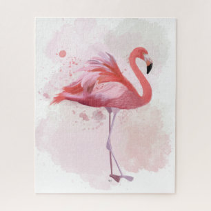 Puzzle Flamant rose de bouffée