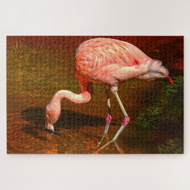 Puzzle Flamant rose de Floride. (Horizontal)