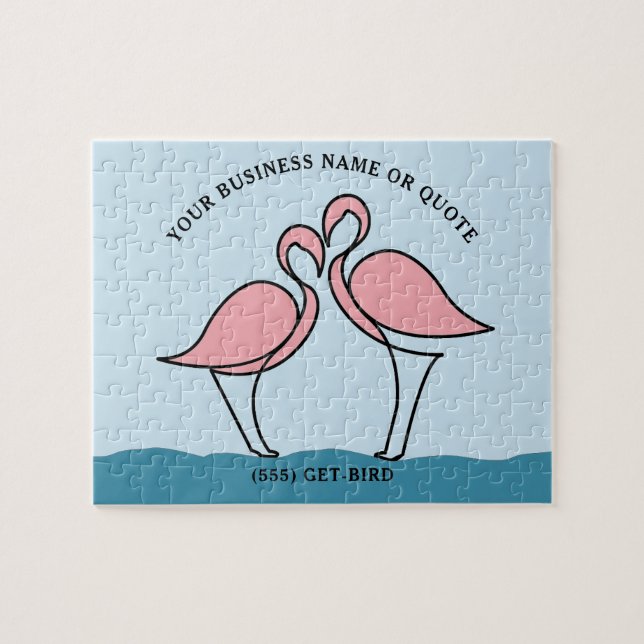Puzzle Flamant rose de votre entreprise ou devis 8" x 10" (Horizontal)