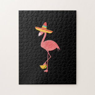 Puzzle Flamant rose Drôle Nourriture Mexicaine Taco Lover