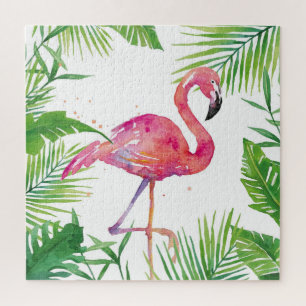 Puzzle Flamant rose et Palms