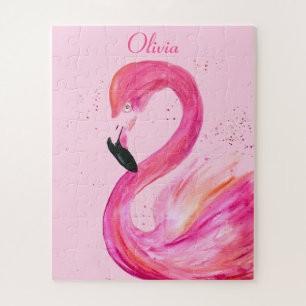 Puzzle Flamant rose Oiseau rose Nature Plage tropicale Ét