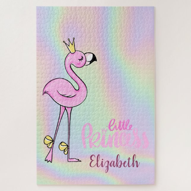 Puzzle Flamant Rose Petite Princesse Ombre (Vertical)