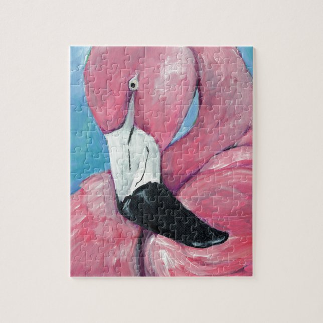 Puzzle Flamant rose rose (Vertical)