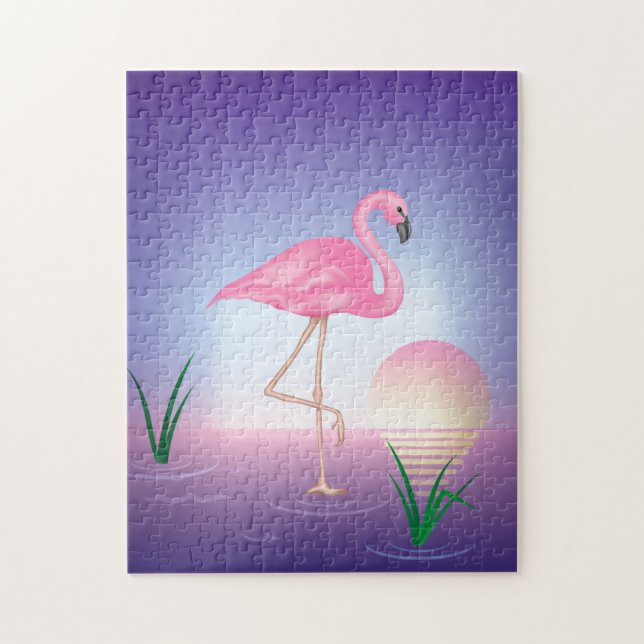 Puzzle Flamant rose rose (Vertical)
