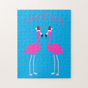 Puzzle Flamants roses lesbiennes de Noël Belles flamants 