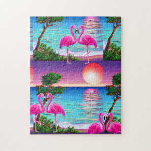 Puzzle Flamants roses Sun