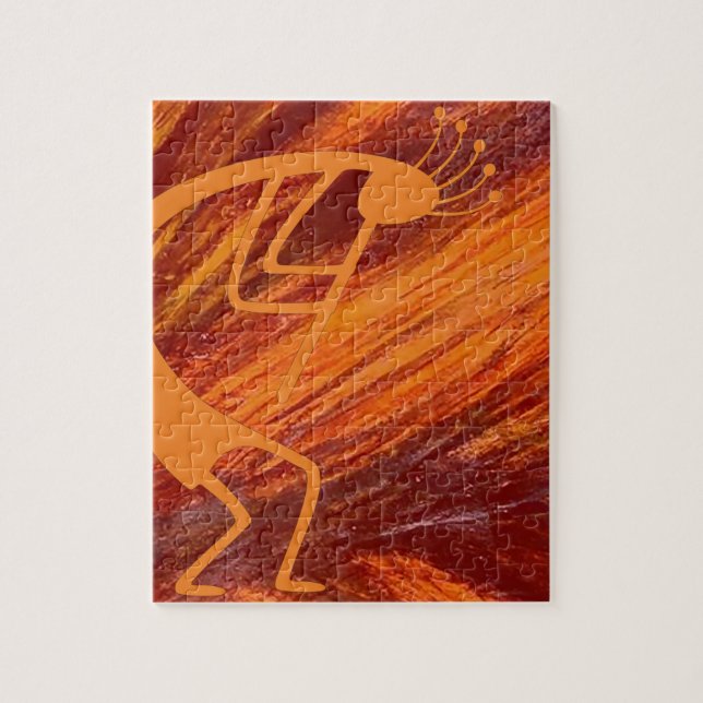 Puzzle Flaming Kokopelli (Vertical)