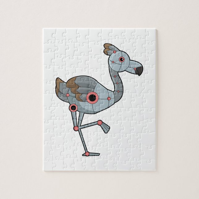 Puzzle Flamingo as Robot (Vertical)