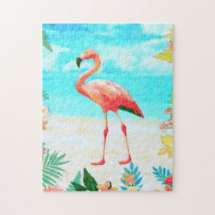 Puzzle Flamingo tropical