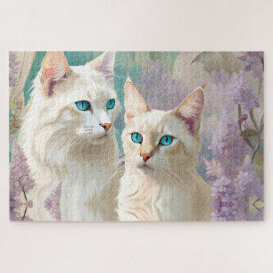 Puzzle flamme et Lilac Lynx Point Siamese Portrait Art