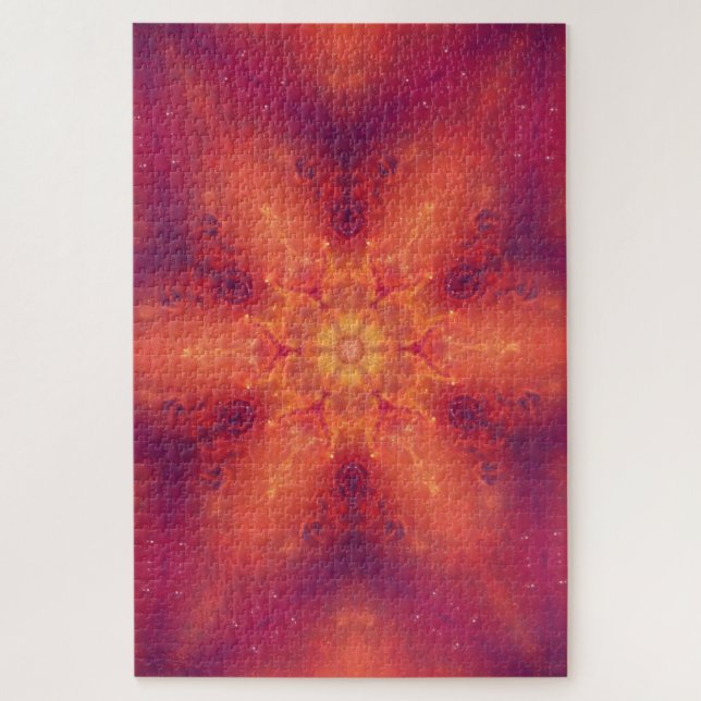 Puzzle Flamme flamboyante Phoenix brûler flocon de neige (Vertical)