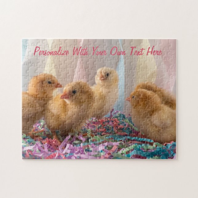 Puzzle Flammes jaunes de poulets de bébé de poussins de (Horizontal)
