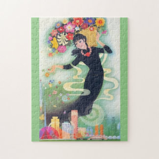 Puzzle Fleur Art Déco vintage