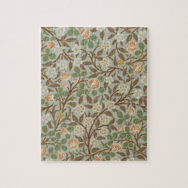 Puzzle Fleur botanique de trèfle William Morris (Vertical)