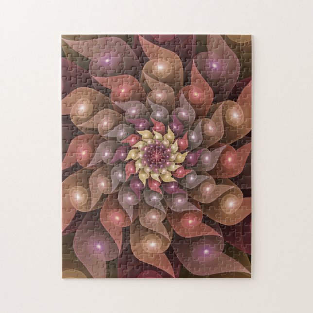 Puzzle Fleur brillante surréaliste Art Abstrait fractal m (Vertical)