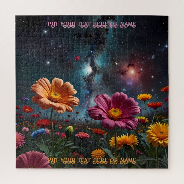 Puzzle Fleur colorée Galaxie & Cadeau Universe (Vertical)