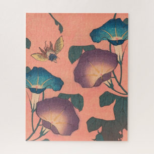 Puzzle Fleur d'abeille rose classique Hokusai Art
