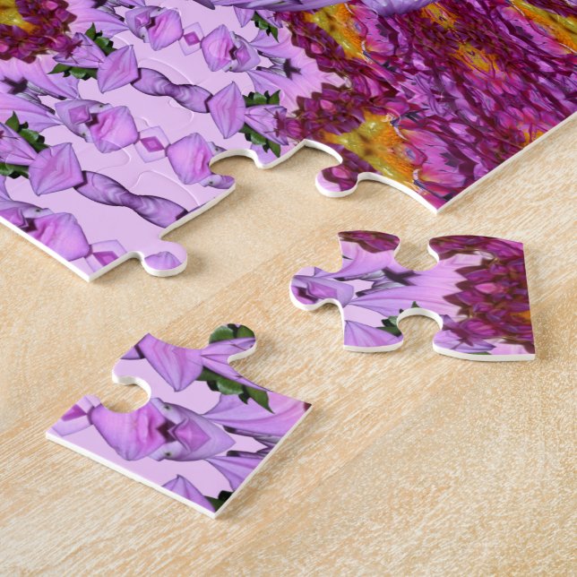 Puzzle Fleur Dahlia torsadée (Côté)