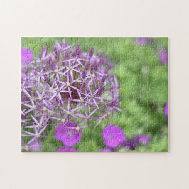 Puzzle Fleur d'Allium violet fleurs Nature Photographie (Horizontal)