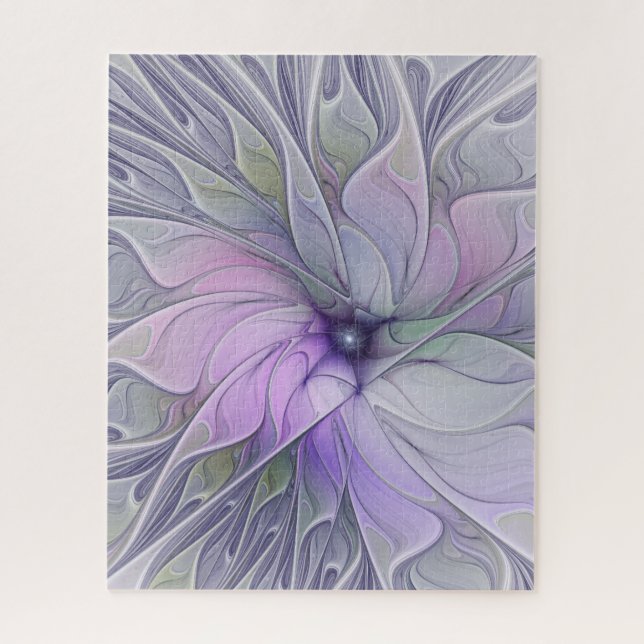 Puzzle Fleur d'art fractal abstrait de beauté époustoufla (Vertical)