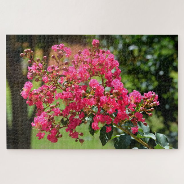 Puzzle Fleur de buisson à myrte de crêpe vibrante (Horizontal)