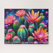 Fleur de cactus inspirante