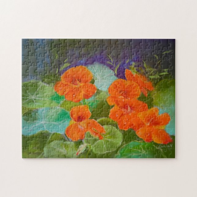 Puzzle Fleur de capucine - Pastel botanique (Horizontal)